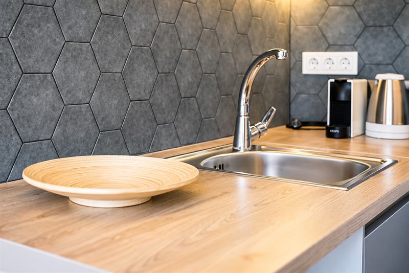 Superior Apartment – Kitchen, Dragonfly Villas Santorini